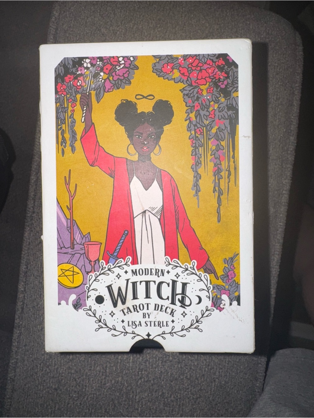 Modern Witch Tarot Deck by Lisa Sterle - Yellow & Red Illustrated Box
